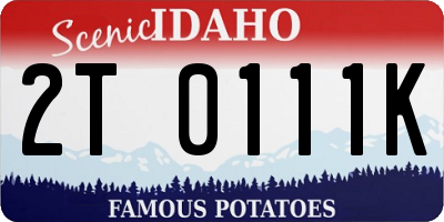 ID license plate 2T0111K