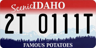 ID license plate 2T0111T