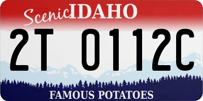 ID license plate 2T0112C