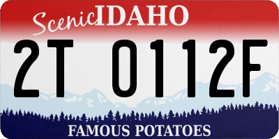 ID license plate 2T0112F