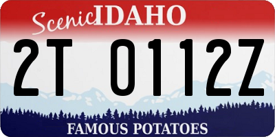 ID license plate 2T0112Z