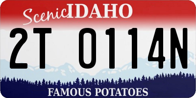 ID license plate 2T0114N