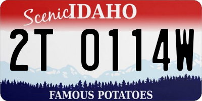 ID license plate 2T0114W