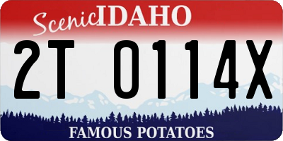 ID license plate 2T0114X