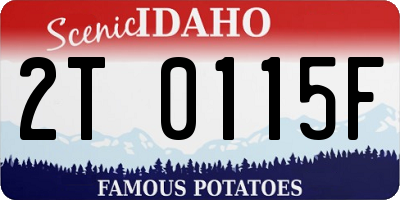 ID license plate 2T0115F