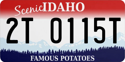 ID license plate 2T0115T
