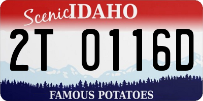 ID license plate 2T0116D