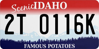 ID license plate 2T0116K