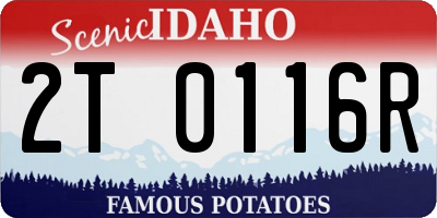 ID license plate 2T0116R