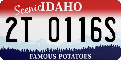 ID license plate 2T0116S