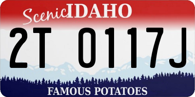 ID license plate 2T0117J