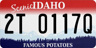 ID license plate 2T0117Q