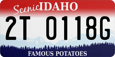 ID license plate 2T0118G