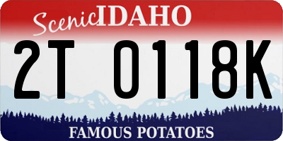 ID license plate 2T0118K