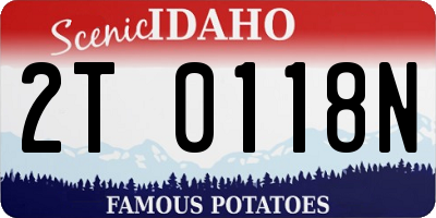 ID license plate 2T0118N