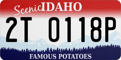 ID license plate 2T0118P