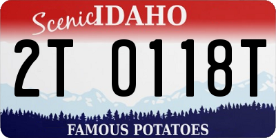 ID license plate 2T0118T