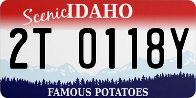 ID license plate 2T0118Y