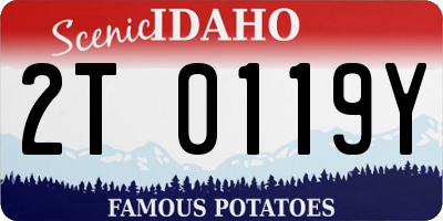 ID license plate 2T0119Y