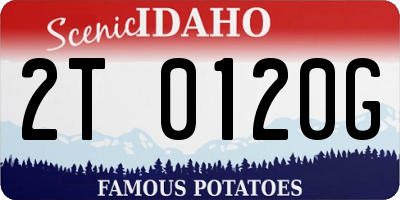 ID license plate 2T0120G