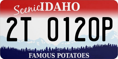 ID license plate 2T0120P