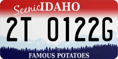 ID license plate 2T0122G