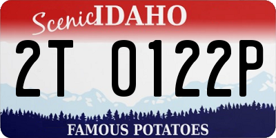 ID license plate 2T0122P