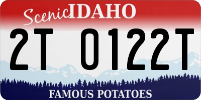 ID license plate 2T0122T