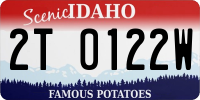 ID license plate 2T0122W