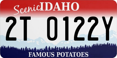 ID license plate 2T0122Y
