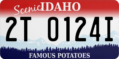 ID license plate 2T0124I