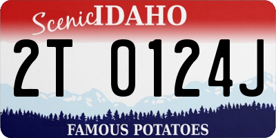 ID license plate 2T0124J