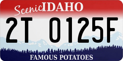 ID license plate 2T0125F
