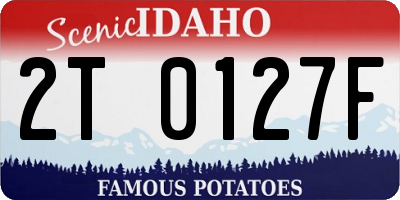 ID license plate 2T0127F
