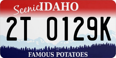 ID license plate 2T0129K