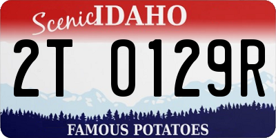 ID license plate 2T0129R