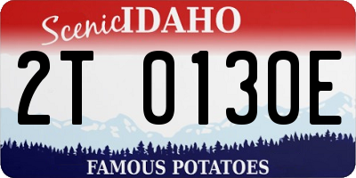 ID license plate 2T0130E
