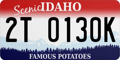 ID license plate 2T0130K