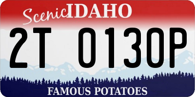 ID license plate 2T0130P