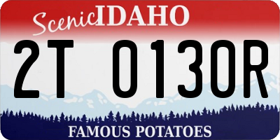 ID license plate 2T0130R