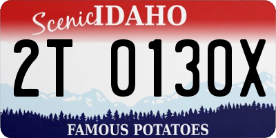 ID license plate 2T0130X