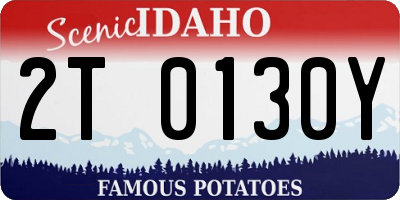 ID license plate 2T0130Y