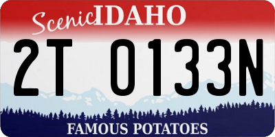 ID license plate 2T0133N