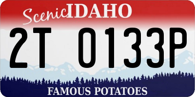 ID license plate 2T0133P