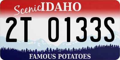 ID license plate 2T0133S