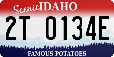 ID license plate 2T0134E