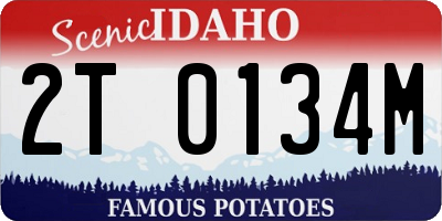 ID license plate 2T0134M
