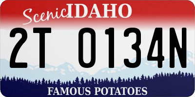 ID license plate 2T0134N