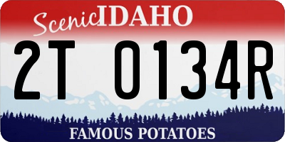 ID license plate 2T0134R