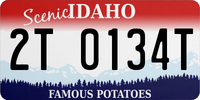 ID license plate 2T0134T